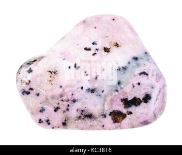 Close up of a pink Rhodochrosite stone on mineral background Stock ...