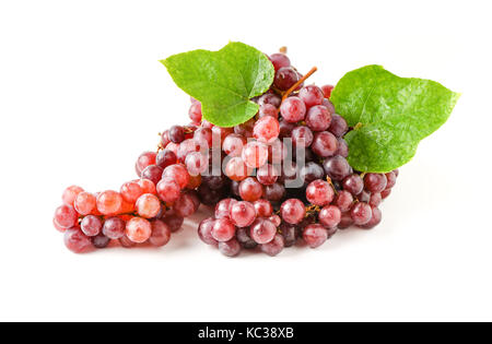 Champagne Grapes isolated on white background : Small size and seedless grape fruit Stock Photo