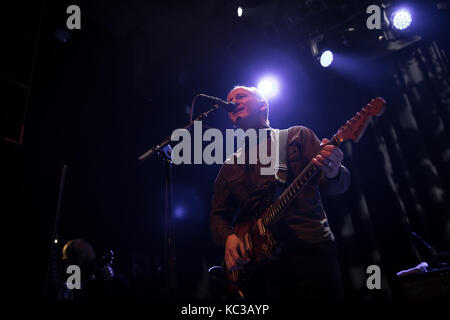 The Scottish alternative rock band Teenage Fanclub performs a live concert at Rockefeller in Oslo. Here guitarist Raymond McGinley is seen live on stage. Norway, 13/02 2017. Stock Photo