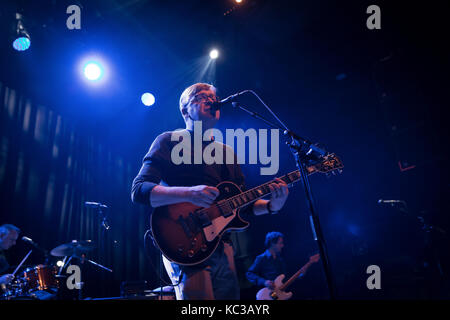 The Scottish alternative rock band Teenage Fanclub performs a live concert at Rockefeller in Oslo. Here singer and guitarist Norman Blake is seen live on stage. Norway, 13/02 2017. Stock Photo