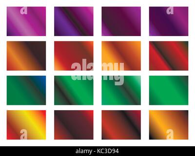 Halloween set of gradient backgrounds. Orange, purple and green hues. Vector illustration Stock Vector
