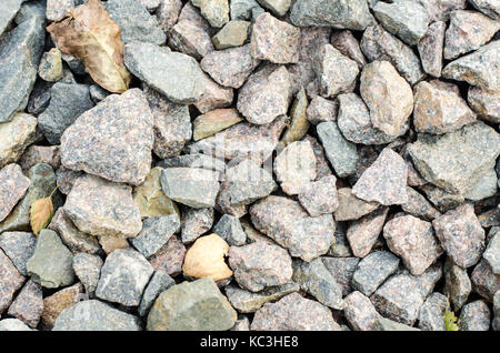 Granite rubble background, Black granite rubble, Abstract natural background and texture Stock Photo