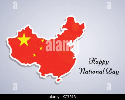 illustration of China National Day background Stock Vector