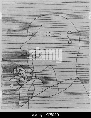 Old Man Counting, 1929, Etching, plate: 11 5/8 × 9 3/8 in. (29.5 × 23.8 cm), Prints, Paul Klee (German (born Switzerland Stock Photo