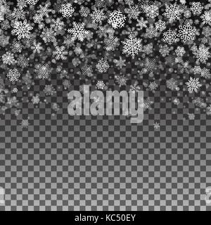 Snowflakes Pattern Seamless Christmas Background Stock Vector