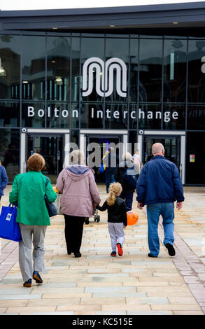 The new Bolton Interchange bus and rail station. Picture by Paul Heyes, Monday September 05, 2017. Stock Photo