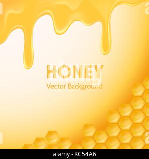 Honey background for advertising Stock Vector