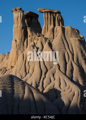 Hoodoos, Dinosaur Provincial Park, Alberta, Canada. Stock Photo