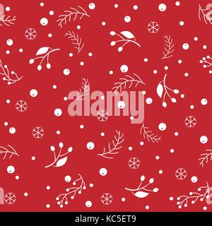 Seamless Winter Pattern. Merry Christmas Texture. Vector Illustration Stock Vector