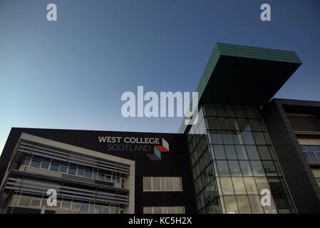 West College Scotland campus entrance  Clydebank, United Kingdom Stock Photo