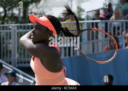 Sloane Stephens (USA) competing at the 2017 US Open Tennis Championships. Stock Photo