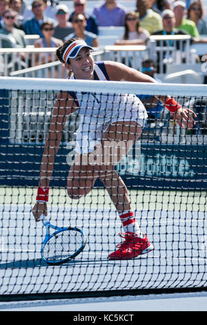 Garbiñe Muguruza (ESP) competing at the 2017 US Open Tennis Championships. Stock Photo