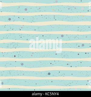Seamless Pastel Blue Pattern with stripes. Vector Illustration. Stock Vector