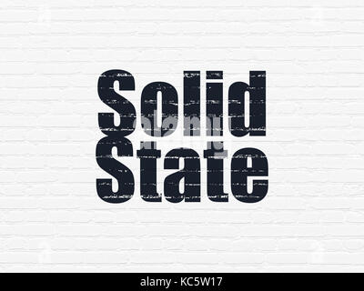 Science concept: Solid State on wall background Stock Photo