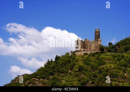 Castle Maus, Mouse Castle, St. Goarshausen, Germany Stock Photo