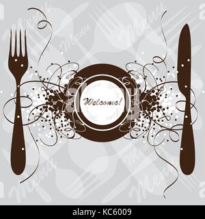 Restaurant menu design, vector template Stock Vector