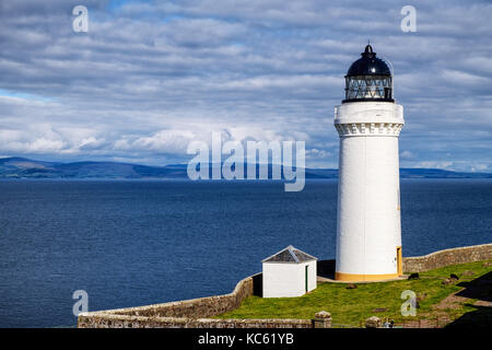 Davaar Lighthouse Landscape with Isle of Arran in background Stock Photo