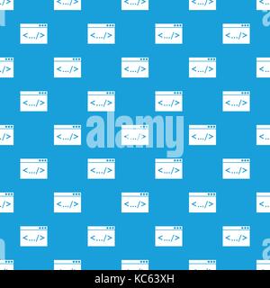 Code window pattern seamless blue Stock Vector