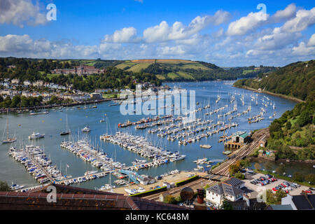The River Dart captured from Kingswear in South Devon Stock Photo