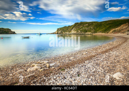 Lulworth Cove on Dorset's Jurassic Coast Stock Photo