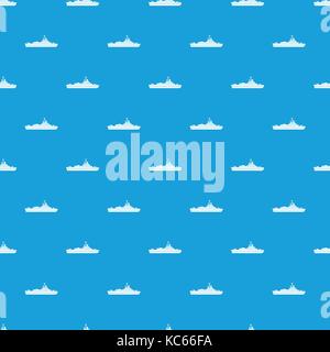 Warship pattern seamless blue Stock Vector