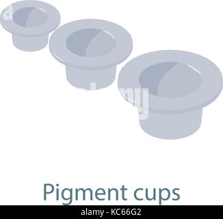 Flesh tunnel icon, isometric 3d style Stock Vector