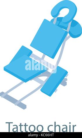 Tattoo chair icon, isometric 3d style Stock Vector