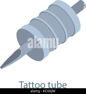 Tattoo tube icon, isometric 3d style Stock Vector