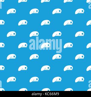 Military beret pattern seamless blue Stock Vector