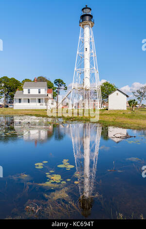 Cape San Blas Lighthouse, Port St. Joe, Florida Stock Photo