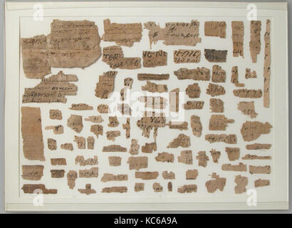 Papyri Fragments, 7th century, Made in Thebes, Byzantine Egypt, Coptic ...