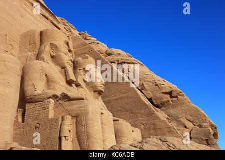 Abu Simbel, Abu Simbal, Ebsambul or Isambul, Temple of Ramses II ., Upper Egypt Stock Photo