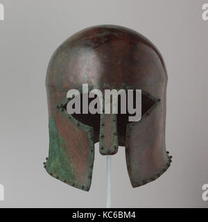 Bronze helmet of Corinthian type, early 6th century B.C Stock Photo