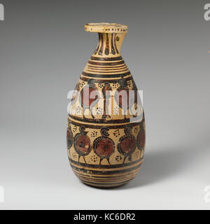 Terracotta alabastron (perfume vase), ca. 590–570 B.C Stock Photo