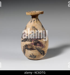 Terracotta alabastron (perfume vase), ca. 630–615 B.C Stock Photo