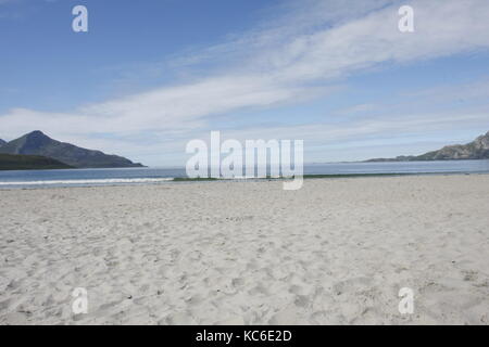 Sand Beach Kvaløya Tromsø Summer Day Stock Photo