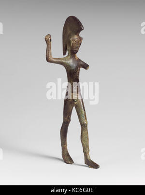 Bronze statuette of a striding warrior, 6th–5th century B.C Stock Photo