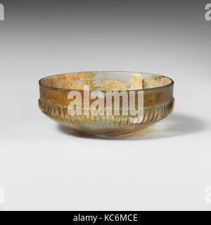 Glass ribbed bowl, late 1st century B.C.–mid 1st century A.D Stock Photo