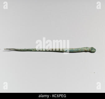 Pin with head of animal's foot, Roman, Bronze, Other: 4 in. (10.2 cm), Bronzes Stock Photo