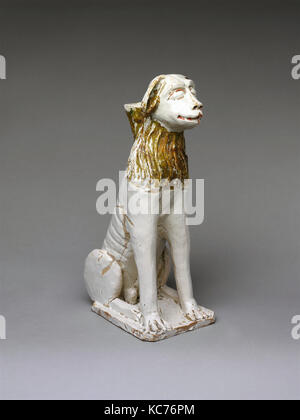 Candlestick, ca. 1800, Made in Mexico, Mexican, Tin-glazed earthenware, H. 15 1/2 in. (39.4 cm), Ceramics Stock Photo