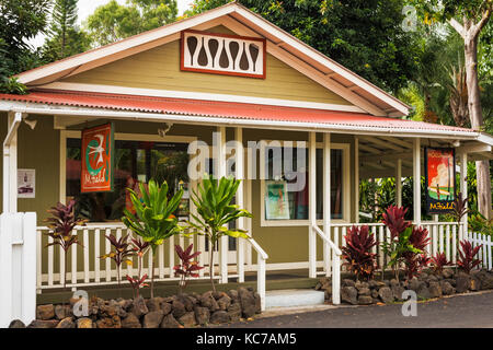 The M. Field Gallery, Holualoa, Kona District, The Big Island, Hawaii USA Stock Photo