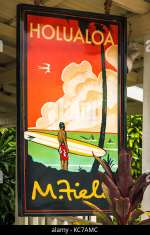 The M. Field Gallery, Holualoa, Kona District, The Big Island, Hawaii USA Stock Photo