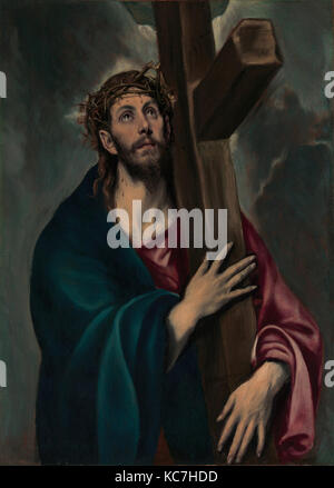 Christ Carrying the Cross, ca. 1577–87, Oil on canvas, 41 5/16 x 31 1/8 in. (105 x 79 cm), Paintings, El Greco (Domenikos Stock Photo