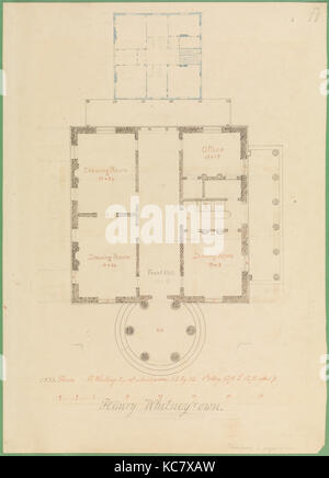 House for Henry Whitney, New Haven, Connecticut (client's plan), 1835 Stock Photo