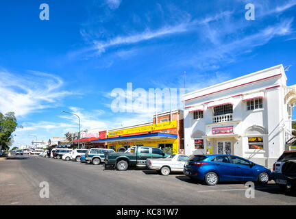 Longreach main street is Eagle Street, Central West Queensland, QLD, Australia Stock Photo