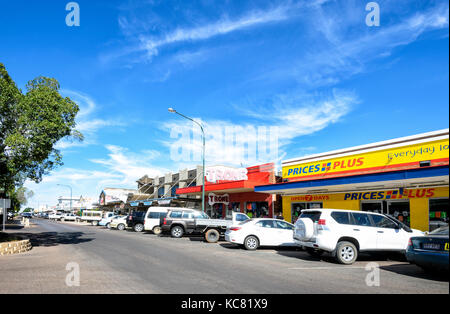 Longreach main street is Eagle Street, Central West Queensland, QLD, Australia Stock Photo