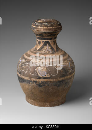 Covered Jar (Hu), Western Han dynasty (206 B.C.–A.D. 9), 2nd–1st