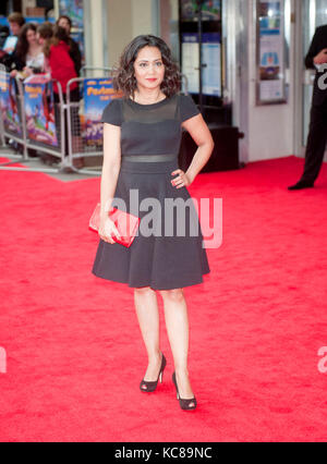 Parminder Nagra   at the World Premiere of 'Postman Pat' at Odeon West End on May 11, 2014 in London, EnglanPhotos by Brian njordan Stock Photo