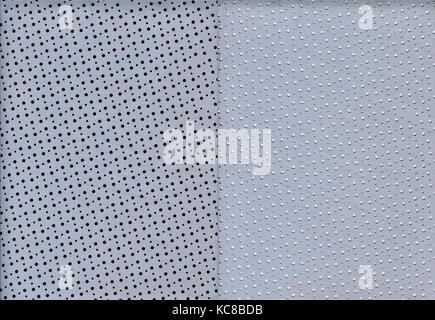 Set of two perforated texture leather  for background Stock Photo