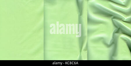 Set of light green leather textures  for background Stock Photo